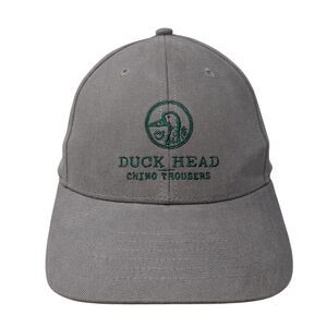 Duck Head Chino Trousers Slideback Hat Gray One Size Adjustable Embroidered